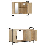 Fürdőszobai Szekrény Szett 2 db Sonoma Tölgy 65,5 x 34 x 61 cm 5