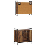 Fürdőszobai Szekrény Szett 2 db Antik Fa 65,5 x 34 x 61 cm 6