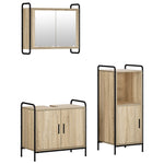 Fürdőszobai Szekrény Szett 3 db Sonoma Tölgy 40 x 36 x 99,5 cm 2