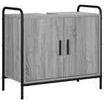 Fürdőszobai Szekrény Szett 3 db Szürke Sonoma 40 x 36 x 99,5 cm 4