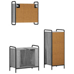 Fürdőszobai Szekrény Szett 3 db Szürke Sonoma 40 x 36 x 99,5 cm 7