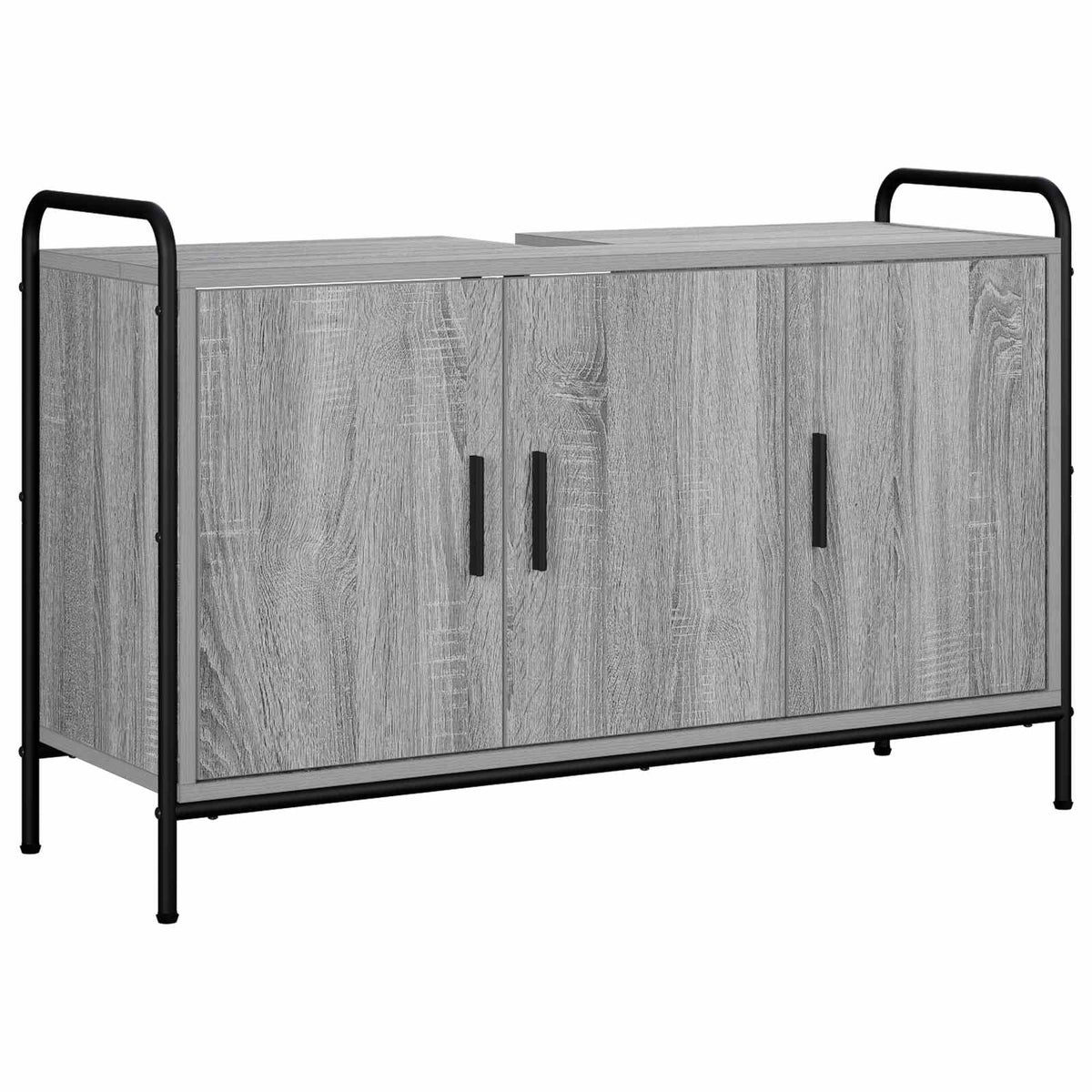 Fürdőszobai Szekrény Szett 3 db Szürke Sonoma 40 x 36 x 99,5 cm 4