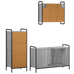 Fürdőszobai Szekrény Szett 3 db Szürke Sonoma 40 x 36 x 99,5 cm 7
