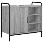 Fürdőszobai Szekrény Szett 3 db Szürke Sonoma 40 x 36 x 99,5 cm 4
