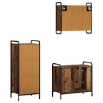 Fürdőszobai Szekrény Szett 3 db Antik Fa 40 x 36 x 99,5 cm 7