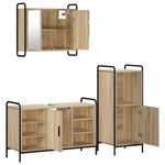 Fürdőszobai Szekrény Szett 3 db Sonoma Tölgy 40 x 36 x 99,5 cm 6