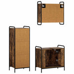 Fürdőszobai Szekrény Szett 3 db Füstös Tölgy 40 x 36 x 109,5 cm 7