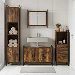 Fürdőszobai Szekrény Szett 3 db Füstös Tölgy 40 x 36 x 109,5 cm