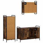 Fürdőszobai Szekrény Szett 3 db Füstös Tölgy 40 x 36 x 109,5 cm 7