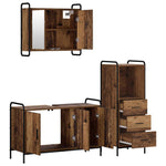 Fürdőszobai Szekrény Szett 3 db Antik Fa 40 x 36 x 109,5 cm 6