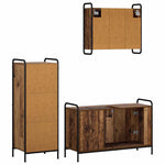 Fürdőszobai Szekrény Szett 3 db Antik Fa 40 x 36 x 109,5 cm 7