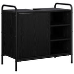 Fürdőszobai Szekrény Szett 3 db Fekete Tölgy 40 x 36 x 109,5 cm 4