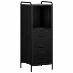 Fürdőszobai Szekrény Szett 3 db Fekete Tölgy 40 x 36 x 109,5 cm 5