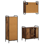 Fürdőszobai Szekrény Szett 3 db Antik Fa 40 x 36 x 109,5 cm 7