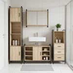 Fürdőszobai Szekrény Szett 3 db Sonoma Tölgy 40 x 36 x 109,5 cm
