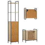 Fürdőszobai Szekrény Szett 3 db Sonoma Tölgy 40 x 36 x 200,5 cm 7