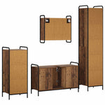 Fürdőszobai Szekrény Szett 4 db Antik Fa 40 x 36 x 181 cm 8