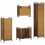 Fürdőszobai Szekrény Szett 4 db Antik Fa 40 x 36 x 181 cm 8