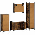 Fürdőszobai Szekrény Szett 4 db Füstös Tölgy 40 x 36 x 181 cm 8
