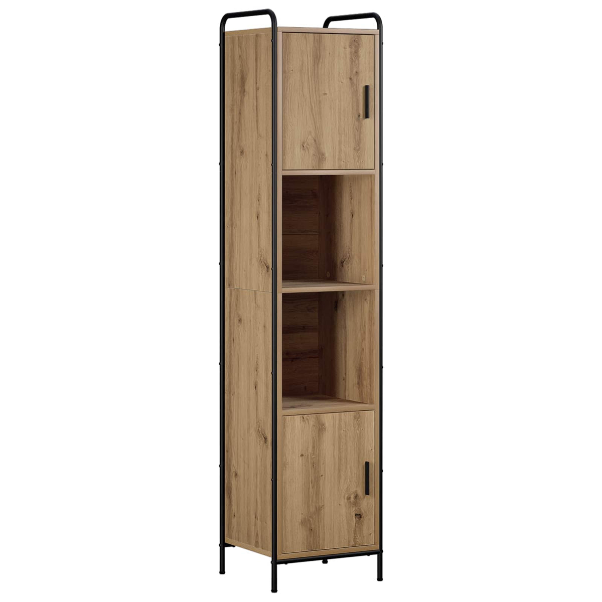 Fürdőszobai Szekrény Szett 4 db Kézműves Tölgy 40 x 36 x 181 cm 5