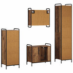Fürdőszobai Szekrény Szett 4 db Antik Fa 40 x 36 x 181 cm 8