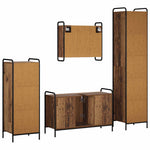 Fürdőszobai Szekrény Szett 4 db Antik Fa 40 x 36 x 181 cm 8