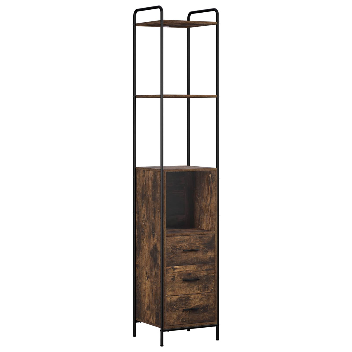 Fürdőszobai Szekrény Szett 4 db Füstös Tölgy 40 x 36 x 200,5 cm 5