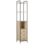 Fürdőszobai Szekrény Szett 4 db Sonoma Tölgy 40 x 36 x 200,5 cm 3