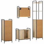 Fürdőszobai Szekrény Szett 4 db Sonoma Tölgy 40 x 36 x 200,5 cm 8