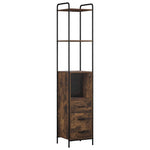 Fürdőszobai Szekrény Szett 4 db Füstös Tölgy 40 x 36 x 200,5 cm 5