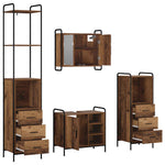Fürdőszobai Szekrény Szett 4 db Antik Fa 40 x 36 x 200,5 cm 7