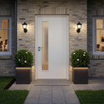 Led-es kerti virágláda 2 db Fekete 30 x 30 x 30 cm Acél