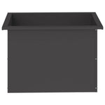 Led-es kerti virágláda 2 db Fekete 40 x 60 x 40 cm Acél 5