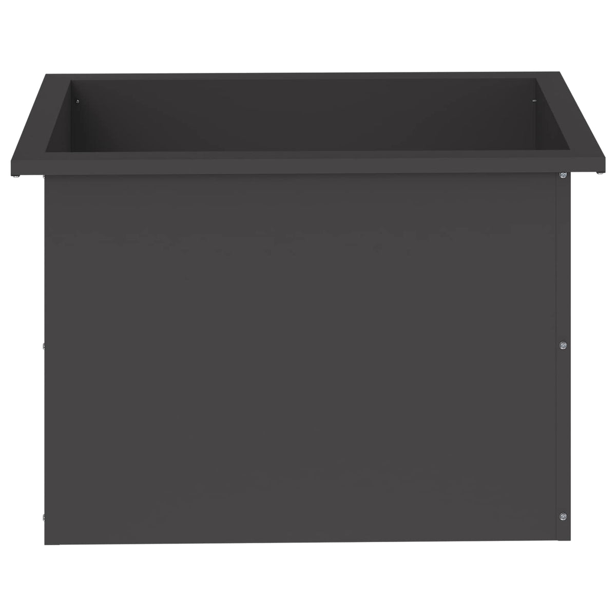Led-es kerti virágláda 2 db Fekete 40 x 60 x 40 cm Acél 5