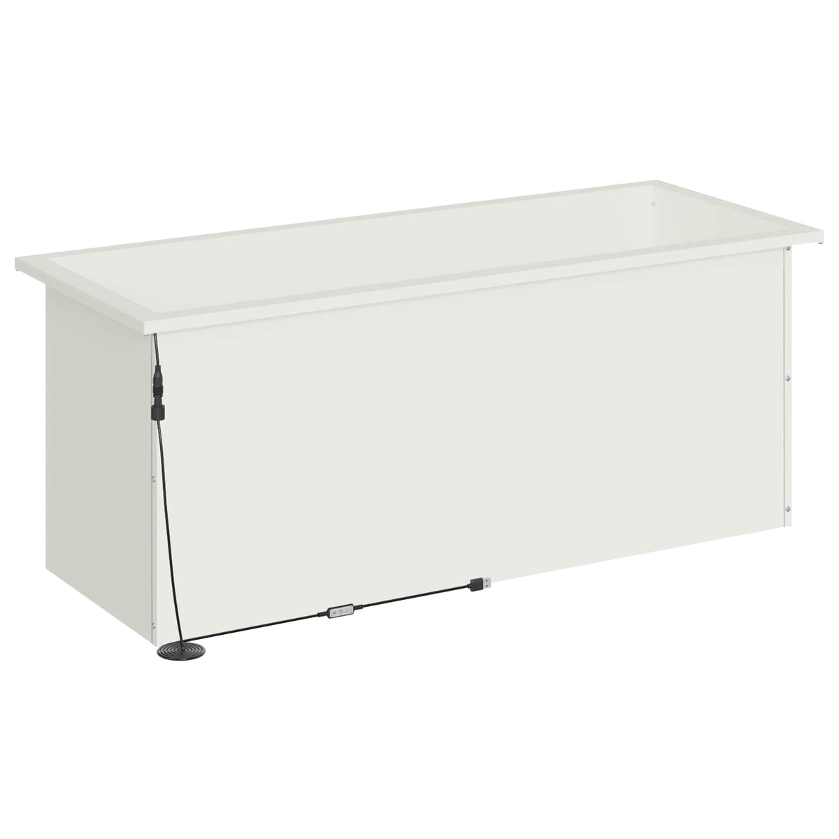 Led-es kerti virágláda 2 db Fehér 40 x 100 x 40 cm Acél 7