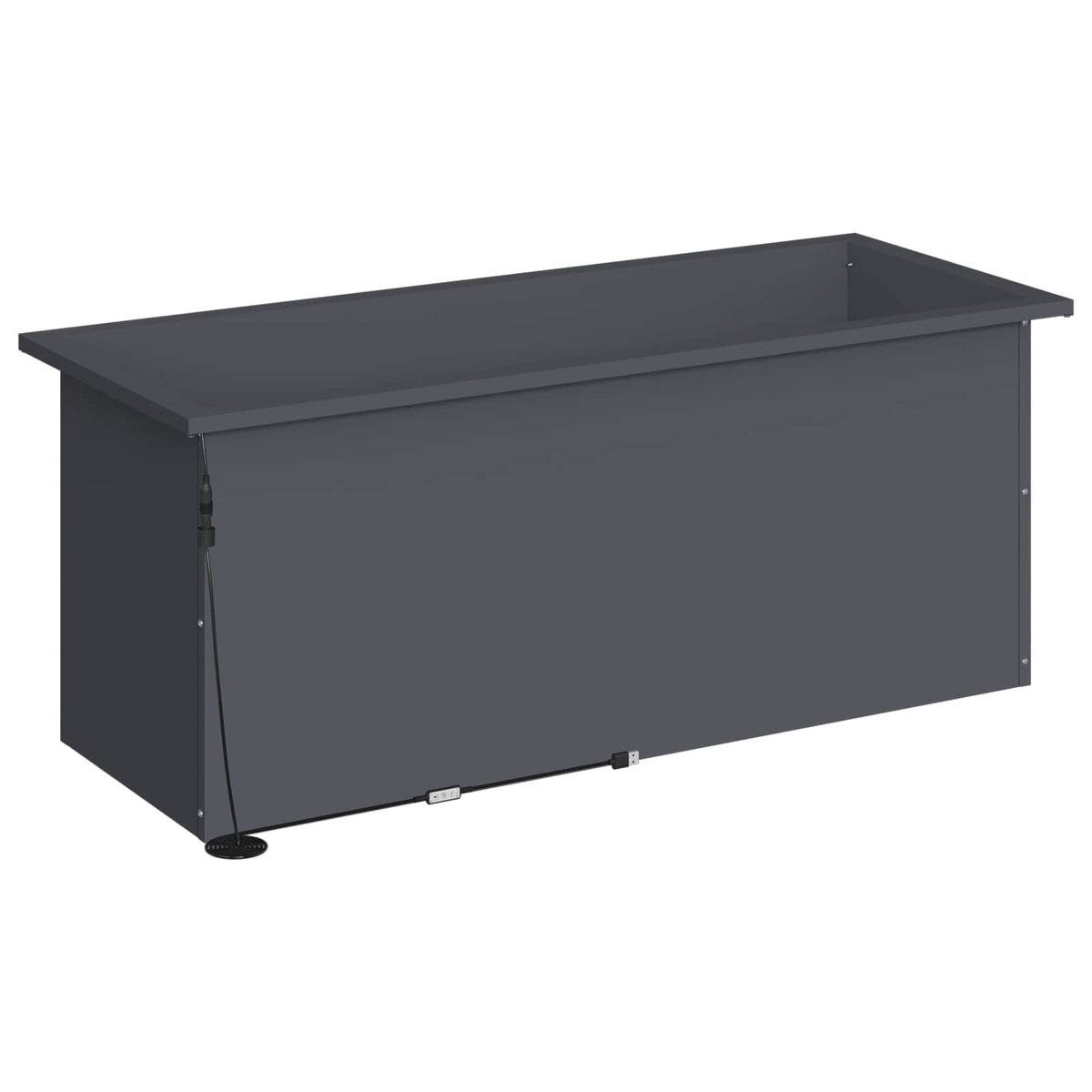 Led-es kerti virágláda 2 db Antracit 40 x 100 x 40 cm Acél 7