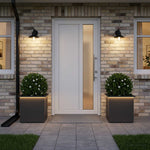 Led-es kerti virágláda 2 db Fekete 50 x 50 x 48 cm Acél 3