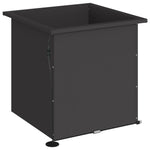 Led-es kerti virágláda 2 db Fekete 50 x 50 x 48 cm Acél 6