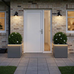 Led-es kerti virágláda 2 db Antracit 50 x 50 x 48 cm Acél 3