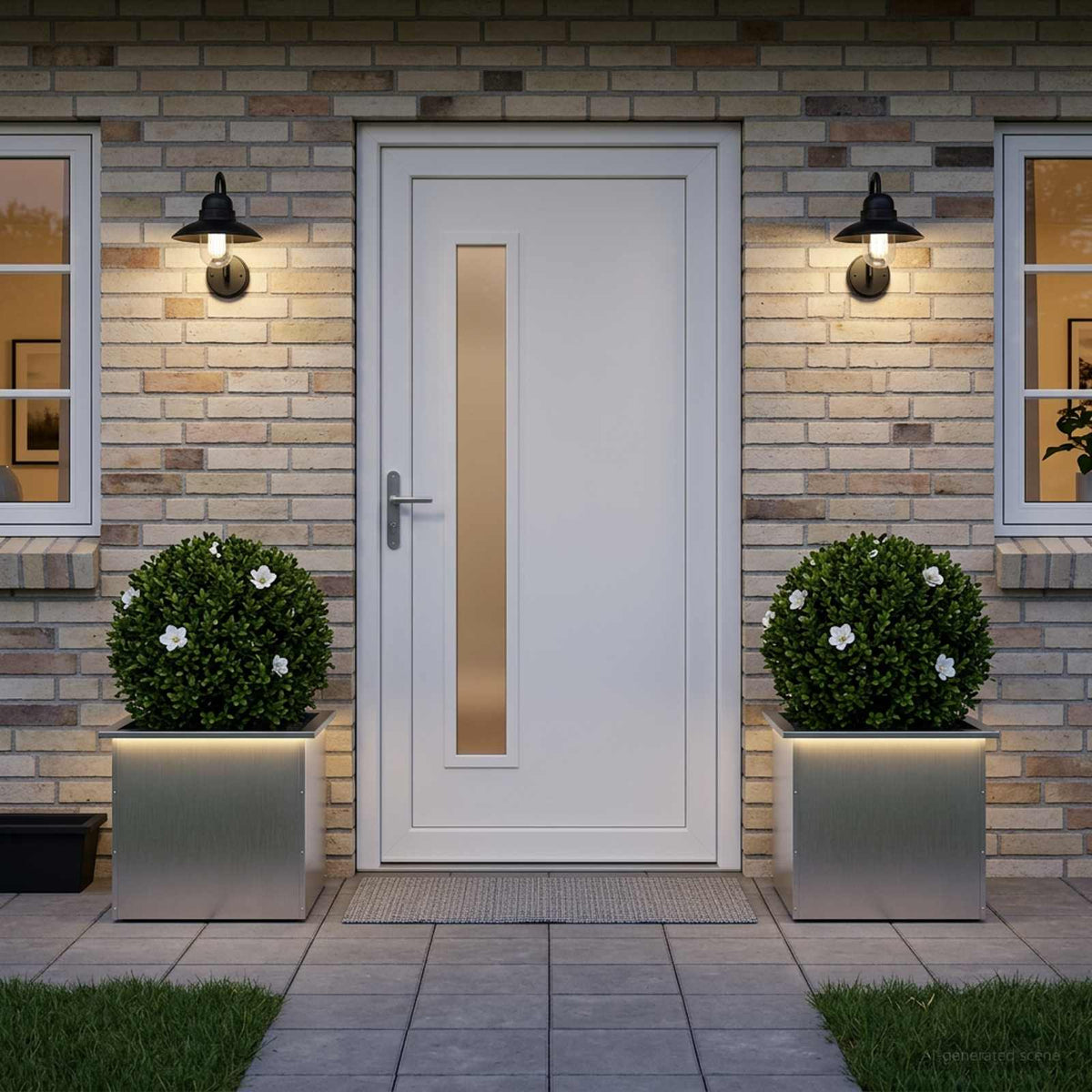 Led-es kerti virágláda 2 db Ezüst 50 x 60 x 48 cm