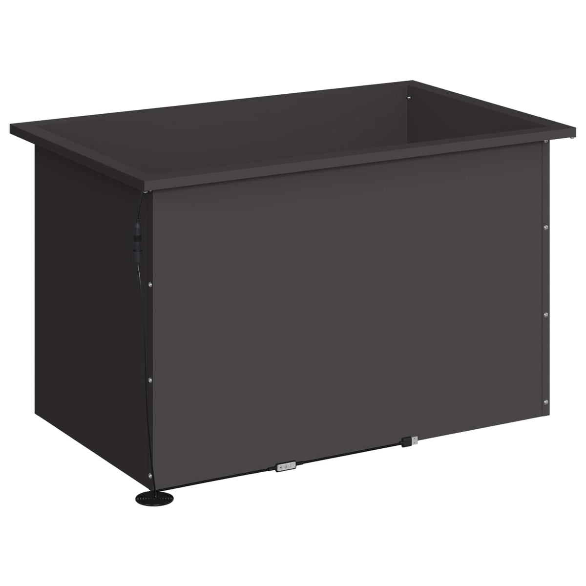 Led-es kerti virágláda 2 db Fekete 50 x 80 x 48 cm Acél 7