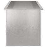 Led-es kerti virágláda 2 db Ezüst 50 x 100 x 48 cm 6