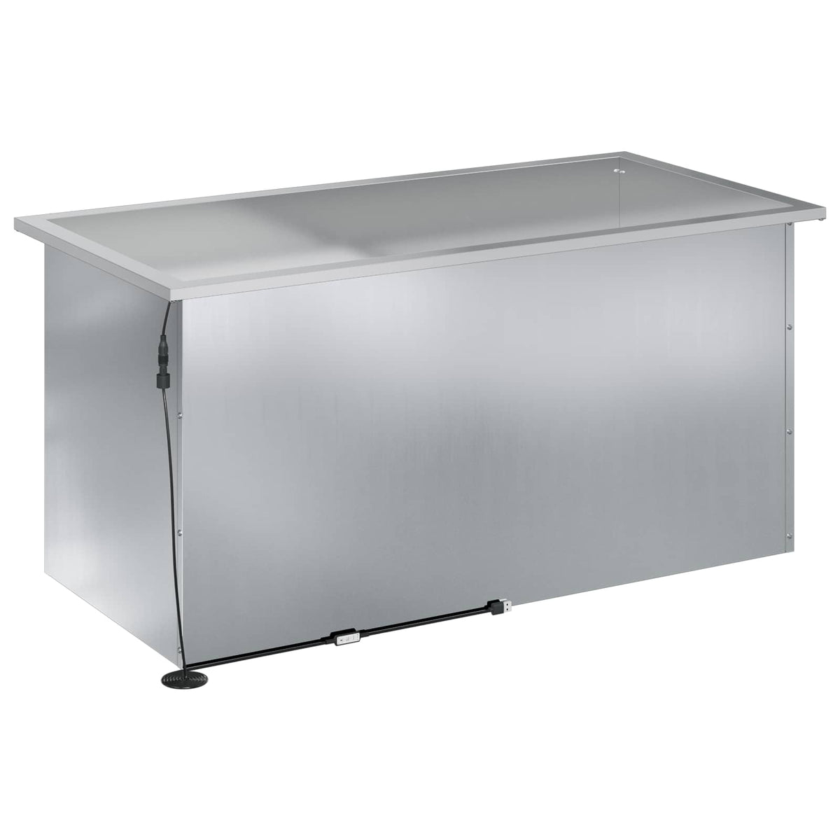 Led-es kerti virágláda Ezüst 50 x 100 x 48 cm Horganyzott Acél 7