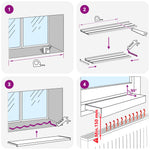 Ablakpárkány Fehér 120 x 45 x 4,5 cm PVC 11