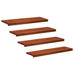 Lépcsőszőnyegek 4 db 90 x 25 x 2 cm Barna Tömör bükkfa 2