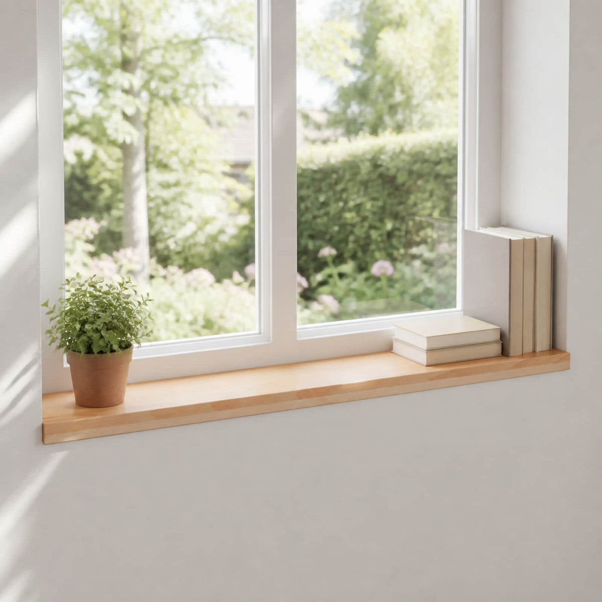 Ablakpárkányok 2 db Természetes 70 x 20 x 2 cm Tömör bükkfa