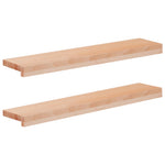 Ablakpárkányok 2 db Természetes 80x 20 x 2 cm Tömör bükkfa 2