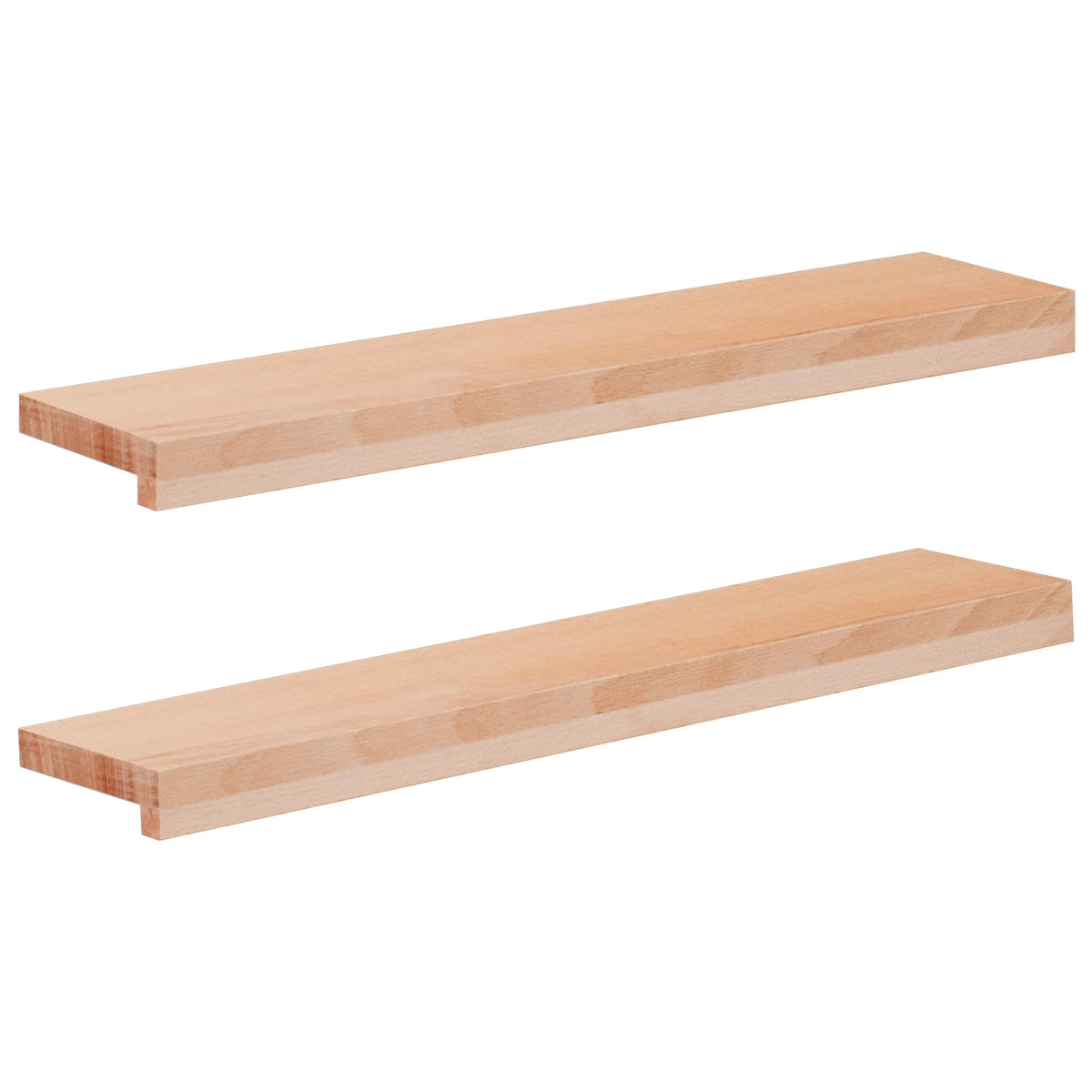 Ablakpárkányok 2 db Természetes 80x 20 x 2 cm Tömör bükkfa 2