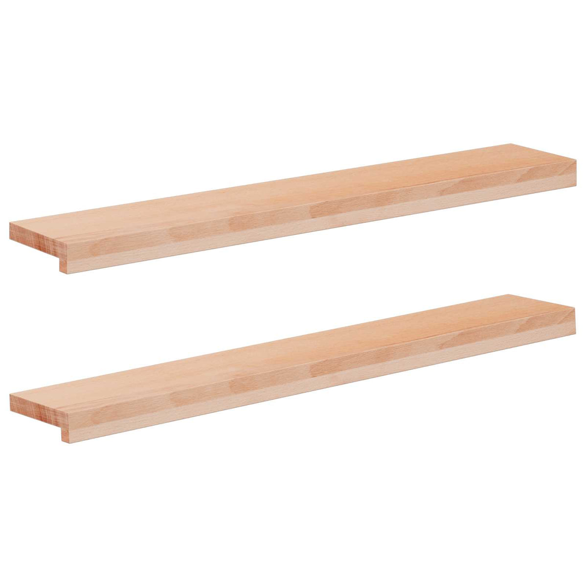 Ablakpárkányok 2 db Természetes 90 x 20 x 2 cm Tömör bükkfa 2