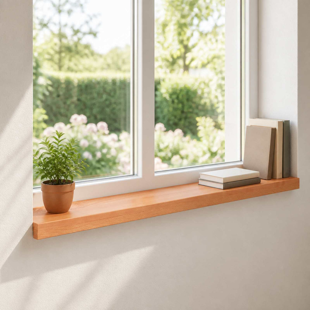 Ablakpárkányok 2 db Lakkozott 80x 20 x 2 cm Tömör bükkfa